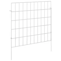 vidaXL Zaun-Set 55 x 50 cm Silber/Stahl
