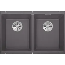 Blanco Subline 350/350-U felsgrau + Handbetätigung + InFino