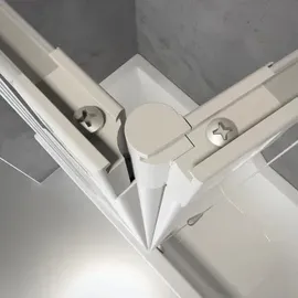 Schulte Badewannenaufsatz Alu natur 127 x 140 cm Sicherheitsglas