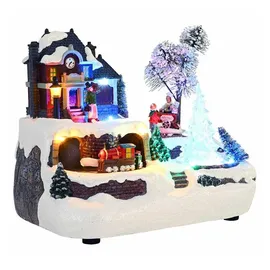 vidaXL Weihnachtlicher Tisch Mehrfarbig 23,5 x 16 x 18,5 cm Harz