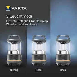 Varta LED Camping-Laterne Outdoor Sports L20R Laterne Schwarz