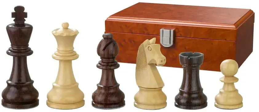 Philos-Spiele Barbarossa, KH 78 mm, Schachfiguren in Holzbox 2114