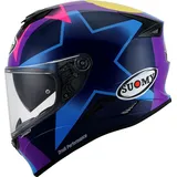 Suomy Stellar Bastianini Replica, Integralhelm - Dunkelblau/Blau/Lila/Pink/Gelb - XL