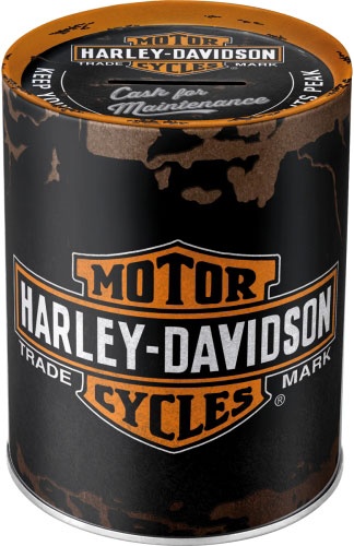 Nostalgic Art Harley-Davidson Genuine Logo, caisse d épargne - 10 cm x 13 cm x 10 cm