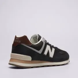 New Balance 574 Herren Black/Brown/Dark Silver Metallic 43