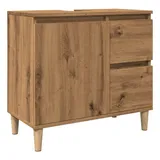 vidaXL Waschbeckenunterschrank Artisan-Eiche 65x33x60 cm Holzwerkstoff