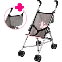 Bayer Puppenbuggy Schmetterling grau/rosa