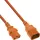 InLine InLine® Kaltgeräteverlängerung, C13 auf C14, orange, 0,5m