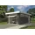 Nordic Holz Garage Pultdach Canberra 4,22 x 6,00 m grün lasiert