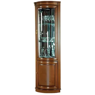 JVmoebel Eckvitrine Schrankvitrine Moderne Vitrine Glasvitrine Vitrinenschrank kaufen (1-St., Eckvitrine) Made in Europa braun