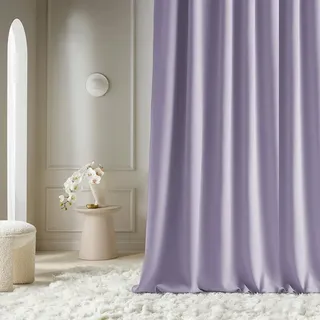 room99 Vorhang mit Kräuselband Aura 140 x 260 cm Breite x Höhe Schiebegardinen Modern Curtain Wohnzimmer Schlafzimmer LILA, 1 Stück
