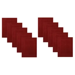Betz 10 Stück Badvorleger Badematte PREMIUM 100% Baumwolle Größe 50x70 cm Qualität 650g/m2 Farbe dunkelrot