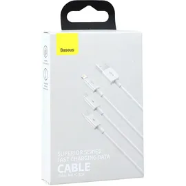 Baseus Superior USB 2.0 1,5 m USB / USB-C / Lightning 3.5A 1.2m (white)