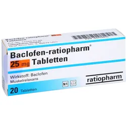 Baclofen-ratiopharm 25 mg Tabletten 20 St