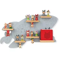 Tonies Kinderregal Durch die Galaxie 100 x 40 x 30 cm Buche hellgrau