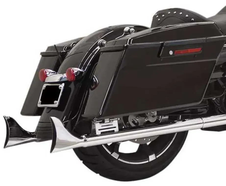 Bassani Xhaust Slip On 33 ́ ́ True Dual Harley Davidson Fishtail Ref:1f27e33 Nicht Homologierter Slip-on-schalldämpfer - Chorme - Not Homologated