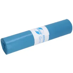 DEISS PREMIUM 20045 Abfallsack 120 Liter blau, 1200 g/Rolle, T60, Regranulat Müllsäcke gute Festigkeit, Maße (B x L): 700 x 1100 mm, 1 Rolle = 25 Säcke