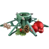 Kadax Weihnachtsbaumständer mit Wassertank, Christbaumständer aus robustem Kunststoff für Bäume, Verschiedene Großen, Tannenbaumständer, stabil, grün (Baumhöhe bis 3,5m)