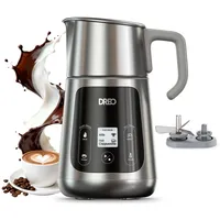 Dreo Milchaufschäumer Elektrisch [Verbessert], All-in-1 450ml Elektrischer Milchschäumer für Latte, Cappuccino, Heiße Schokolade, über 30 Getränke, Leicht zu Reinigen, Spülmaschinenfest, LED-Anzeige