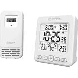Miraval LCD Funk-Wetterstation mit Außensensor Wecker Funkuhr Kalender Datum 2 Alarme - 4-MV5832-1
