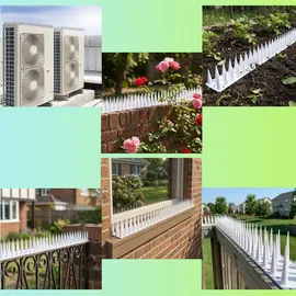 ideoon garden 12er Set Taubenspikes Weiss 5,4m - Effektive Vogelabwehr aus Polycarbonat - 3-reihige Abwehrspikes gegen Tauben, Möwen, Marder, Katzen & Eichhörnchen