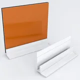 Kerabad Aluminium Profilsystem für 3mm Platten - 2 Meter - Alu-Profil für Duschrückwand Küchenrückwand - Sockelprofil weiss