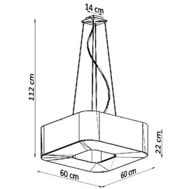 Sollux Urano 8-flg. 60 cm rund weiß Stahl