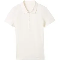 Tom Tailor Damen Basic Poloshirt, weiß, Gr. XXL