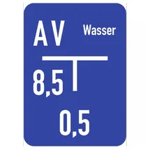 König Werbeanlagen Wasser-Hinweisschild (C) 10 x 14 cm