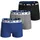 NFL Boxershorts 3er Pack Blau / Grau / Schwarz XL