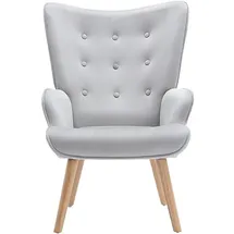 vente-unique Sessel VATELY Samt 69 x 95,5 x 78 cm Grau gepolstert