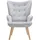 vente-unique Sessel VATELY Samt 69 x 95,5 x 78 cm Grau gepolstert