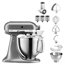 KitchenAid Artisan 5KSM185PS Medallion Silber Beginnerset