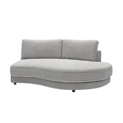 Jette Home Element Abschluss rund rechts in Cord Sila , grau , Maße (cm): B: 205 H: 85 T: 166.0