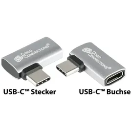 Good Connections USB 4.0 Gen. 3x2 Winkeladapter USB-C Stecker an USB-C Buchse