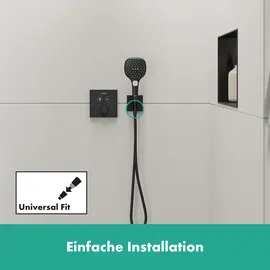 Hansgrohe FixFit E Wandanschluss mit Brausehalter Mattschwarz 26889670