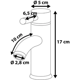 Beliani RUSUMO Waschtischarmatur Messing Silber