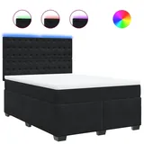 vidaXL Boxspringbett 140 x 200 cm Schwarz