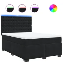 vidaXL Boxspringbett 140 x 200 cm Schwarz