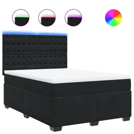 vidaXL Boxspringbett 140 x 200 cm Schwarz