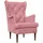 vidaXL Sessel Rosa Samt 1 x 1 x 1 cm Rosa mit Kissen