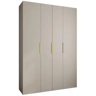abiks möbel Drehtürenschrank Kaschmir, Gold, Metall, Nachbildung, 170x245.5x40 cm Schlafzimmer, Kleiderschränke, Drehtürenschränke