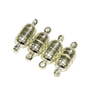 3 Stk MAGNET VERSCHLUSS SILBER 15mm METALL SCHMUCK VERSCHLÜSSE VERBINDER Kettenverschluss Magnetverschlüsse für Schmuck Zubehör Kette Armband DIY M383