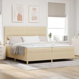 vidaXL Boxspringbett 200 x 200 cm Creme