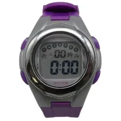 Lancardo Armbanduhr Kinder violett LCD Digital Alarm Kaltlicht 100 Sekunden S...