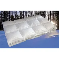 Betten Hofmann White Sibiria Schneegänseflaum Daunendecke mit Außensteg 4x6 135x200 cm - Weiß