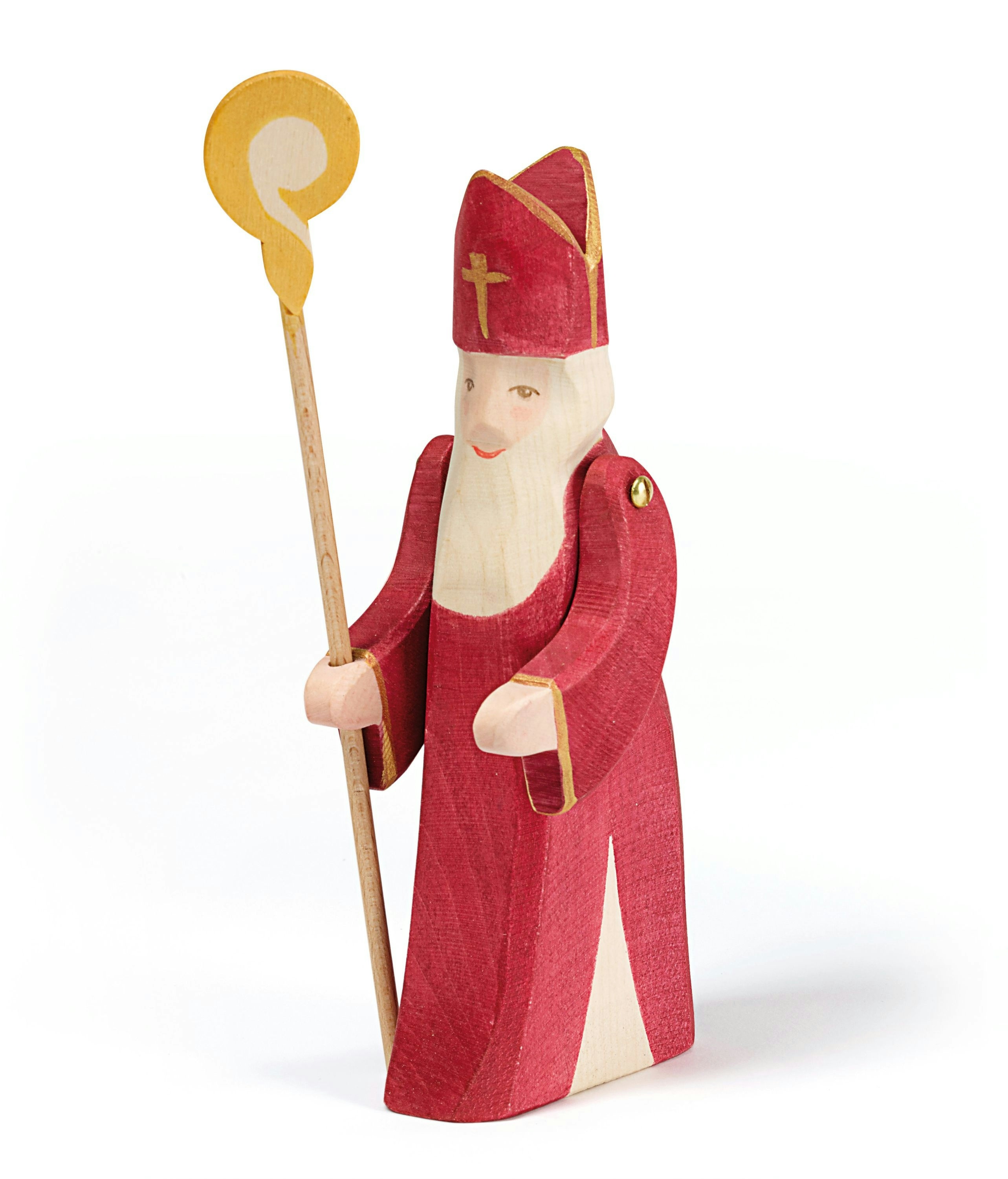 Ostheimer Holzfigur St. Nikolaus mit Stab