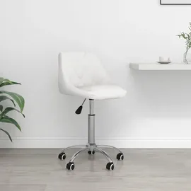 vidaXL Bürostuhl Drehbar Kunstleder Weiß
