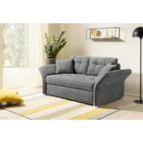 Jockenhöfer Schlafsofa JOCKENHÖFER GRUPPE "Leon, mit Schlaf- und Relaxfunktion", grau (grau 443, 09), B:147cm T:105cm, Korpus: 100% Polyester;Kissen: 100% Polyester, Sofas, Schlafsofa, 3 Breiten und Farben wählbar, inklusive Kissen
