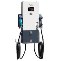 Schneider Electric EVD1S24THB2 Schnelle Ladestation, EVlink, DC-Schnellladegerät, 24 kW, SAE CCS/CHAdeMO/T2-Steckverbinder, Wandmontage